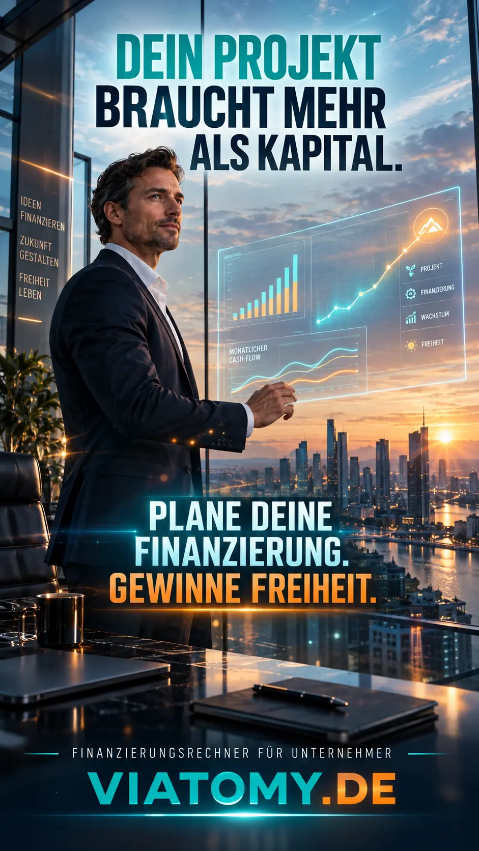 VIATOMY Finanzierungsrechner für Unternehmer – Finanzierung planen und Freiheit gewinnen